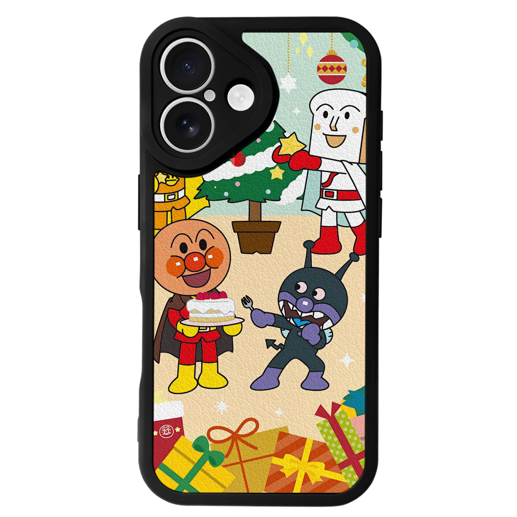 （画像用） アンパンマン Anpanman 【iPhone 16シリーズ対応】シリコンスマホケース（レザー調） 材質：シリコン